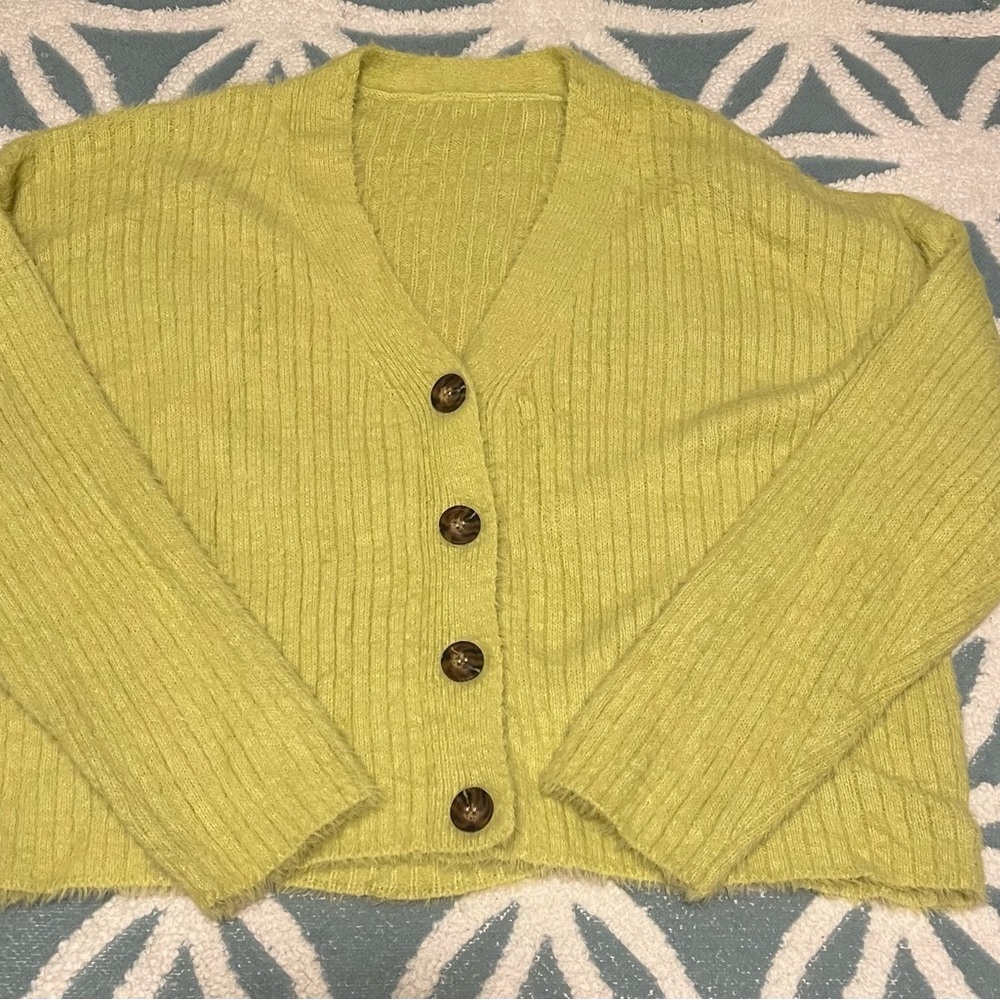 Plus Fluffy Knit Drop Shoulder Cardigan